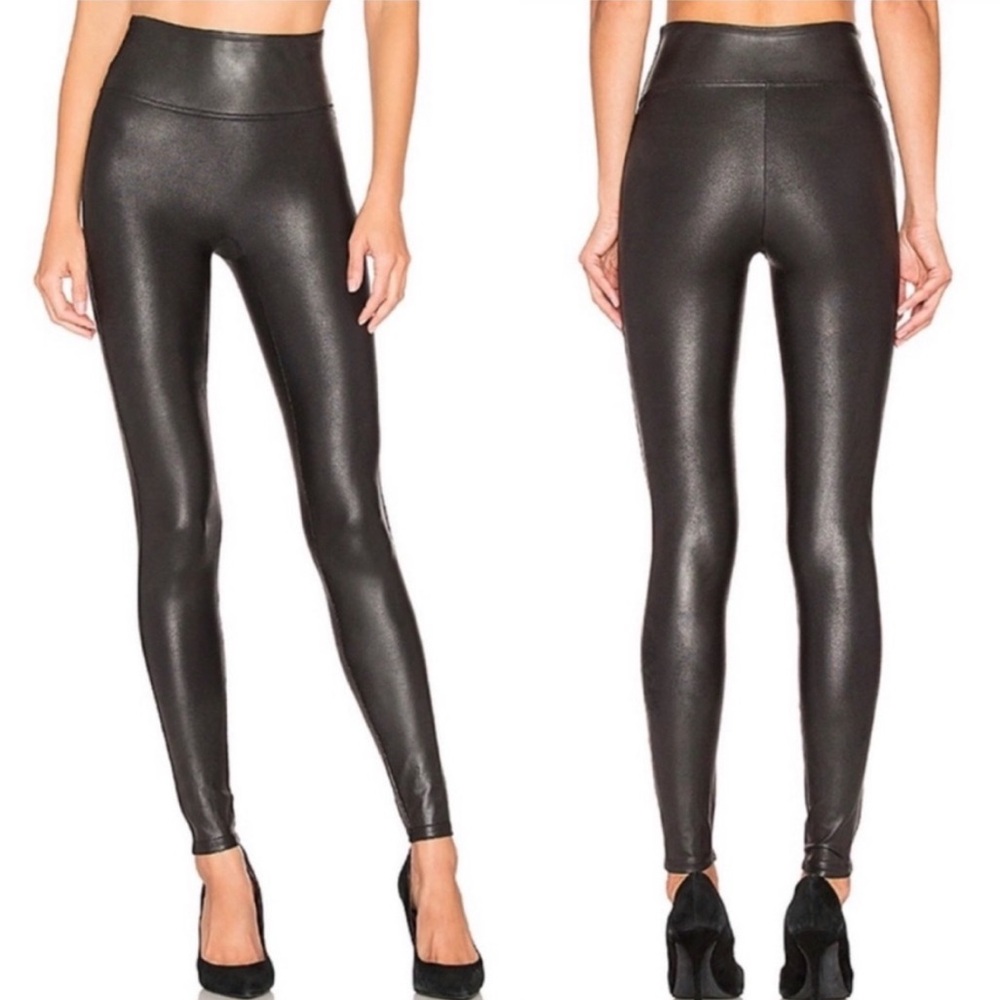 SPANX Black Shiny Leggings